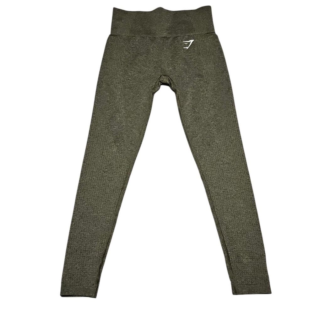 Gymshark Vital Seamless 2.0 Leggings‎ Women's Size S Athletic Base Green Marled